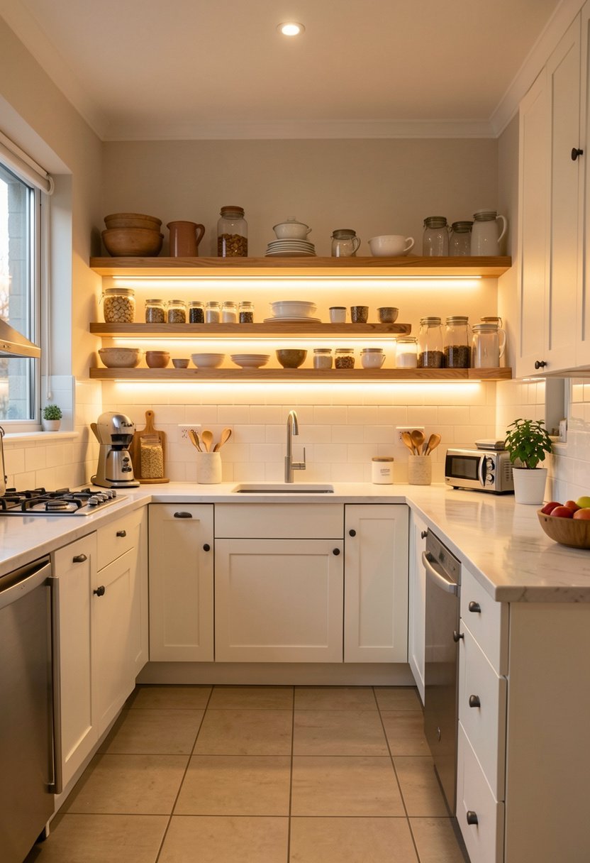 Put Light Under Open Shelving