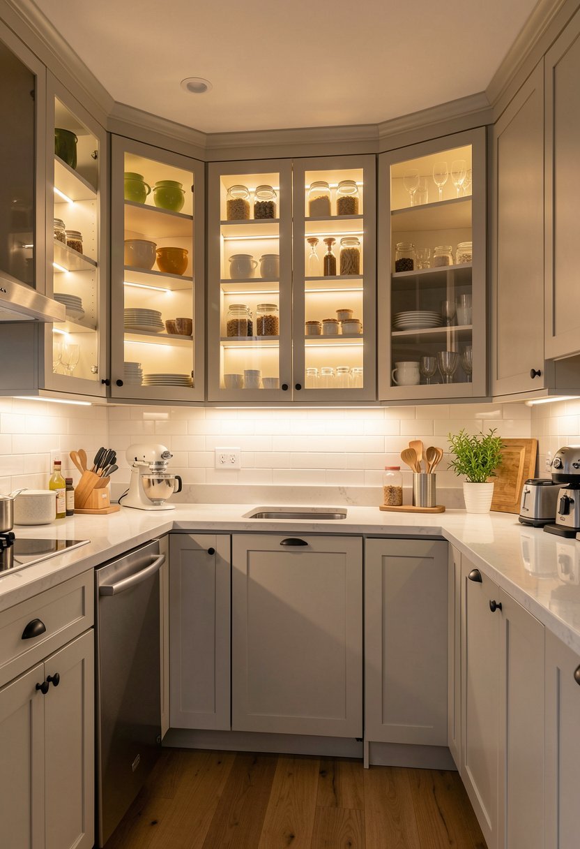 Put Lights Inside Glass Cabinets