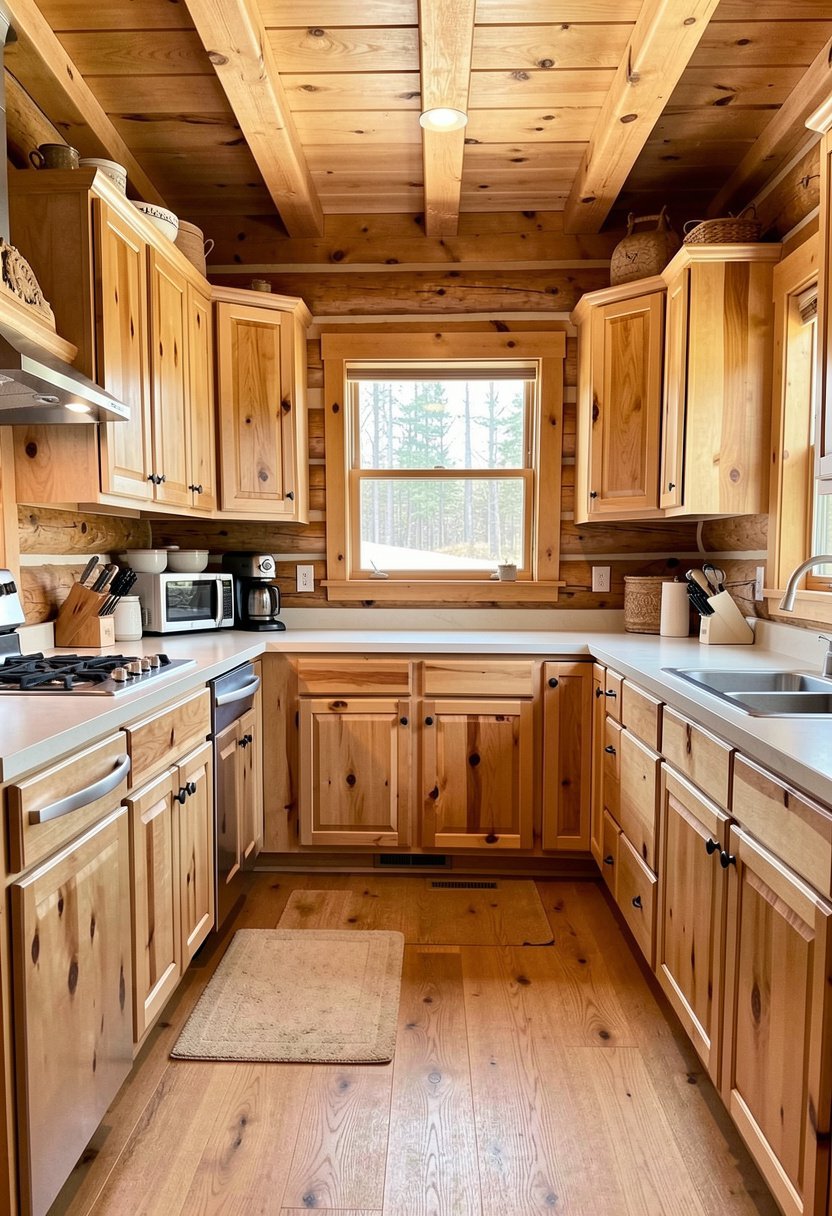 Raw Wood Cabinets with Oil Finish