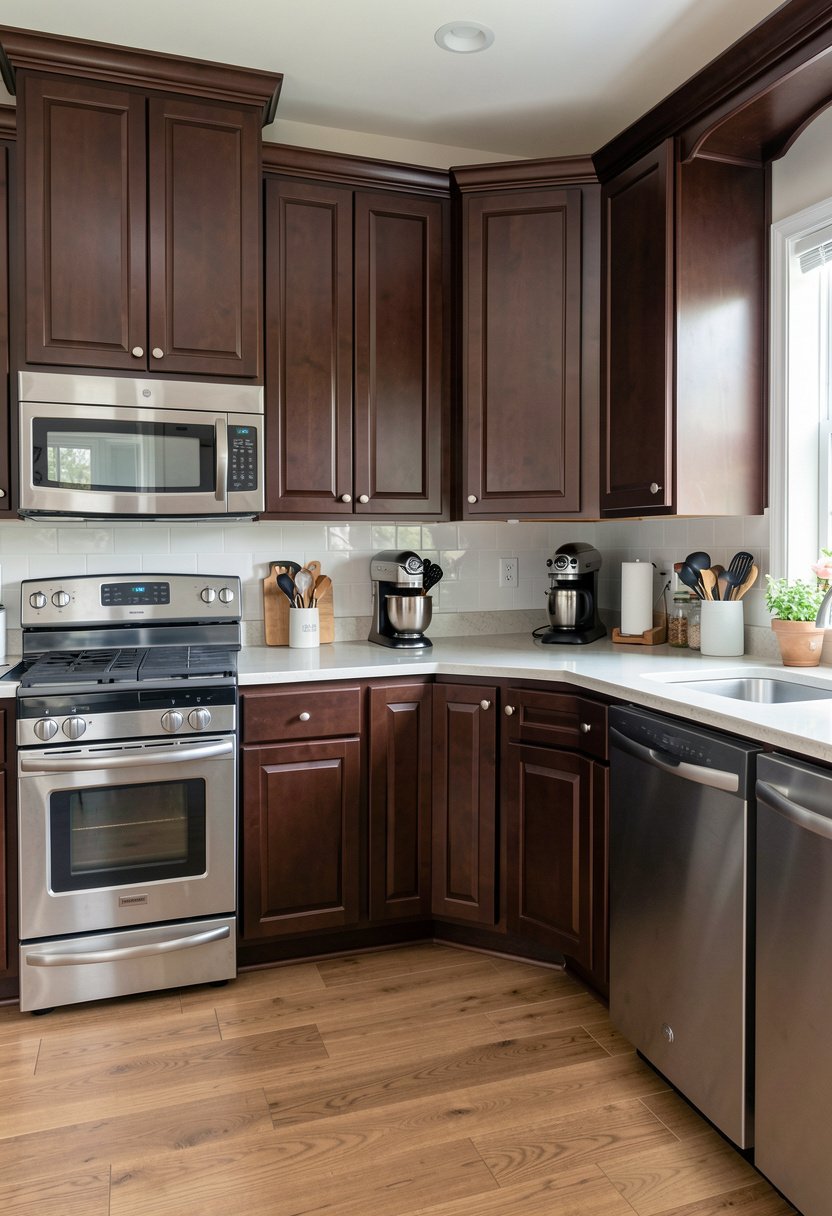 Rich Chocolate Brown Cabinets