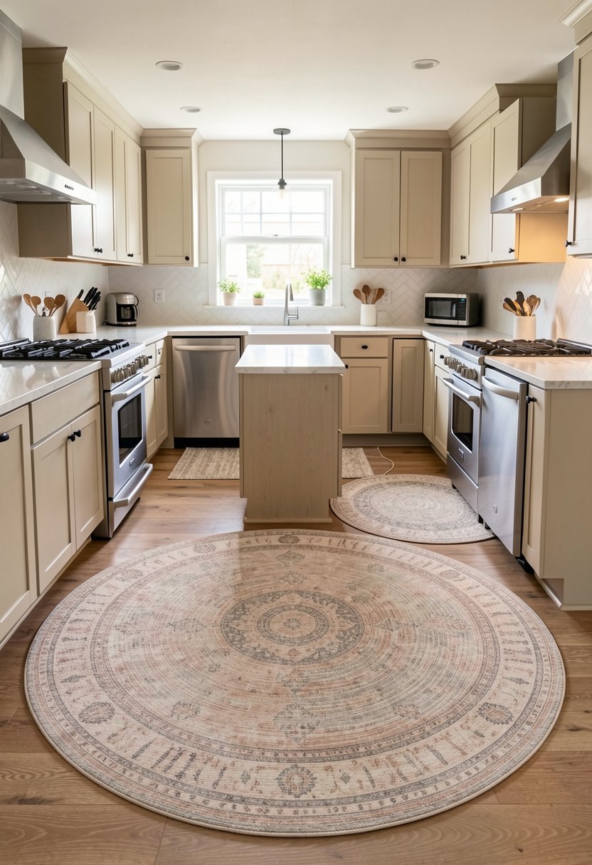Round Rugs to Soften Sharp Corners