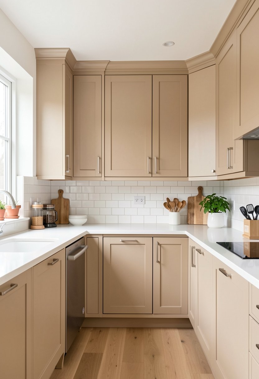 Sandy Beige Cabinet Shades