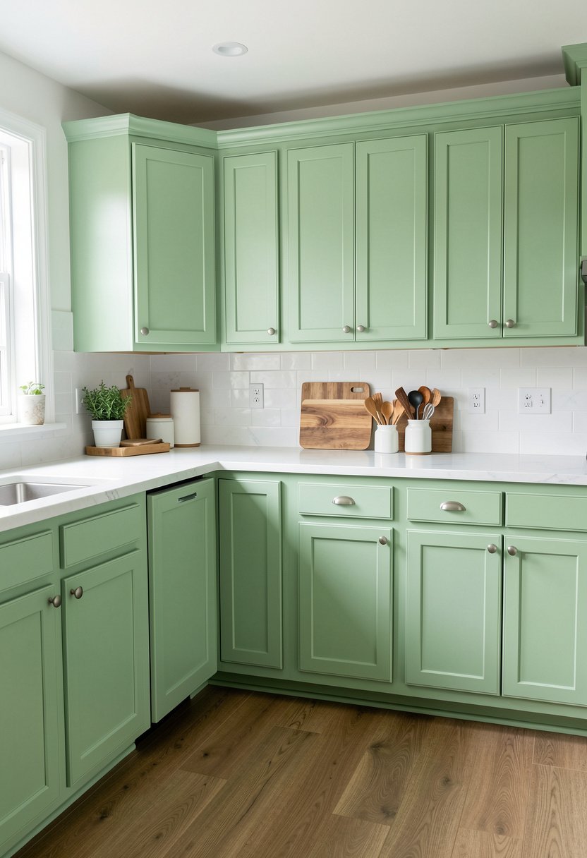 Seafoam Green with Shaker Doors