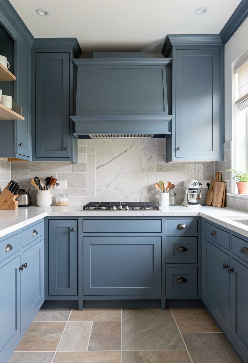 Slate Blue with Gray
