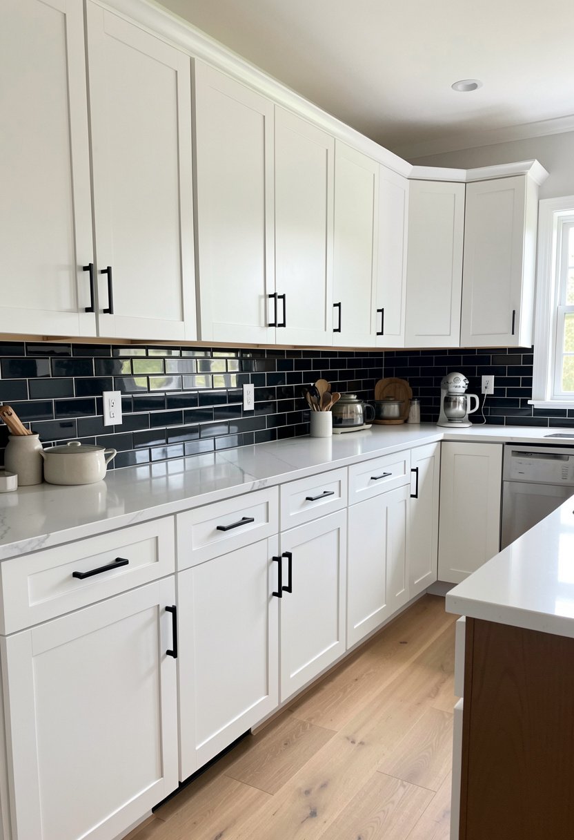 Sleek Black Subway Tiles