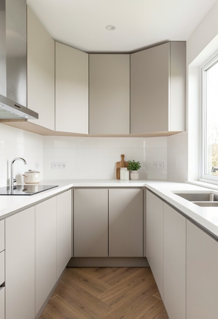 Sleek Handle-less Cabinets