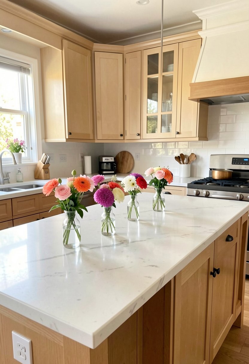 Small Vases with Cut Flowers