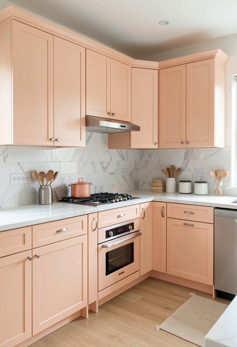 Soft Peach Cabinet Shades