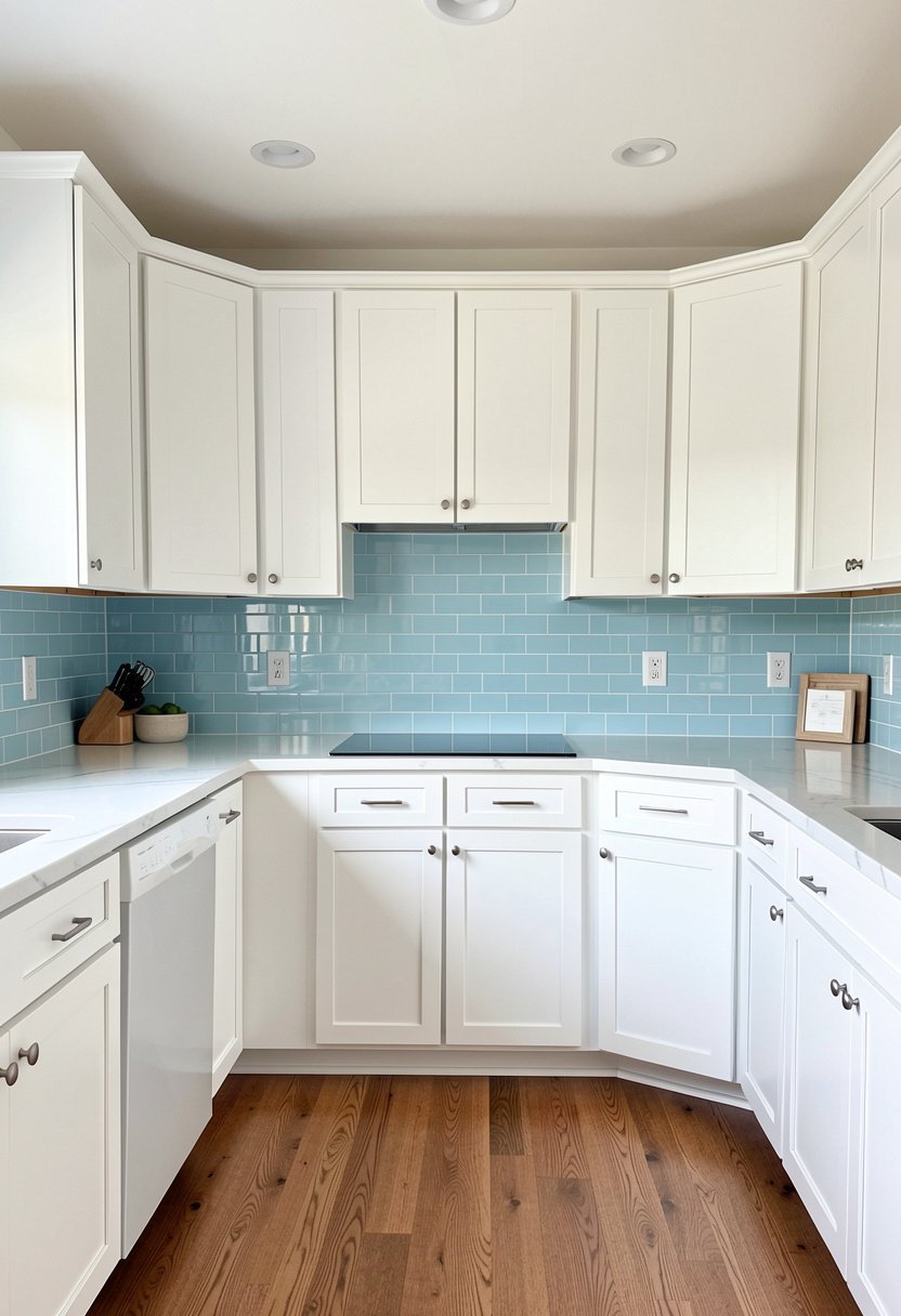 Soft Sky Blue Subway Tile