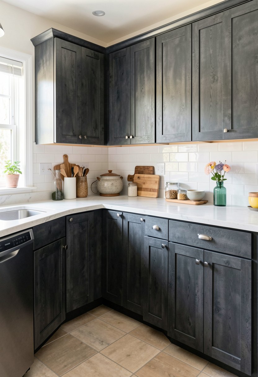 Stained Concrete Style Cabinets