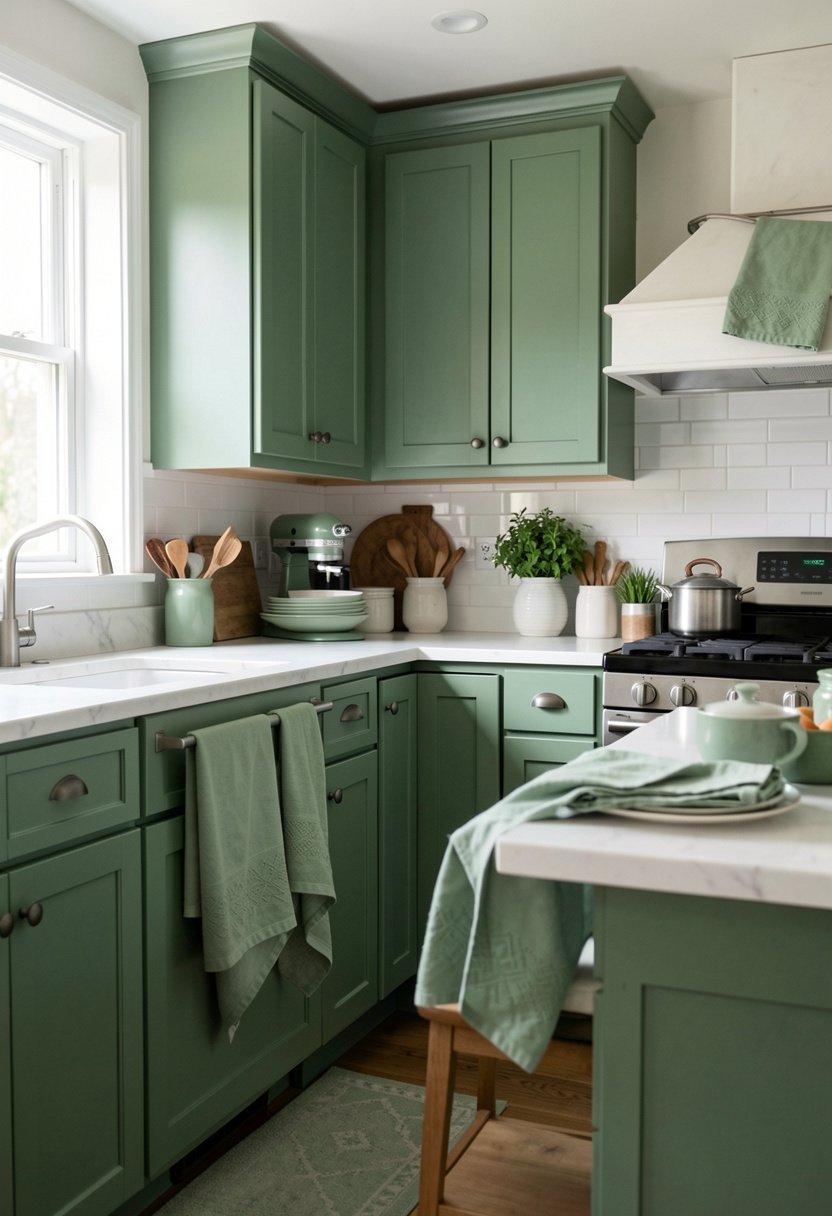Style with Sage Green Kitchen Towels