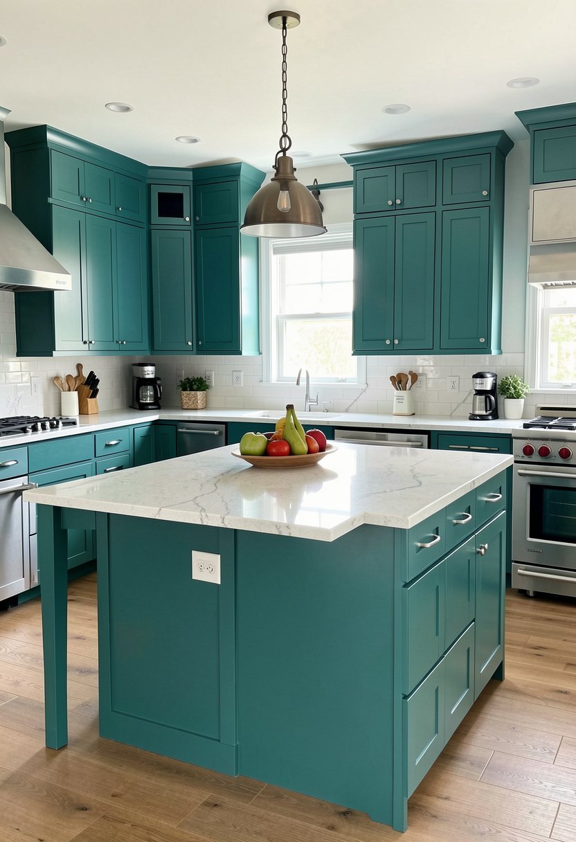 Try a Two Tone Teal Island