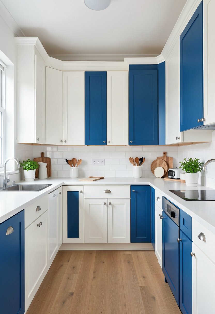 Two Tone Blue and White