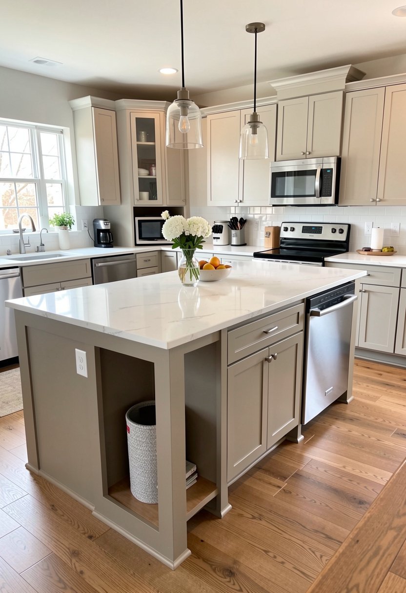 Under Island Appliance Nooks