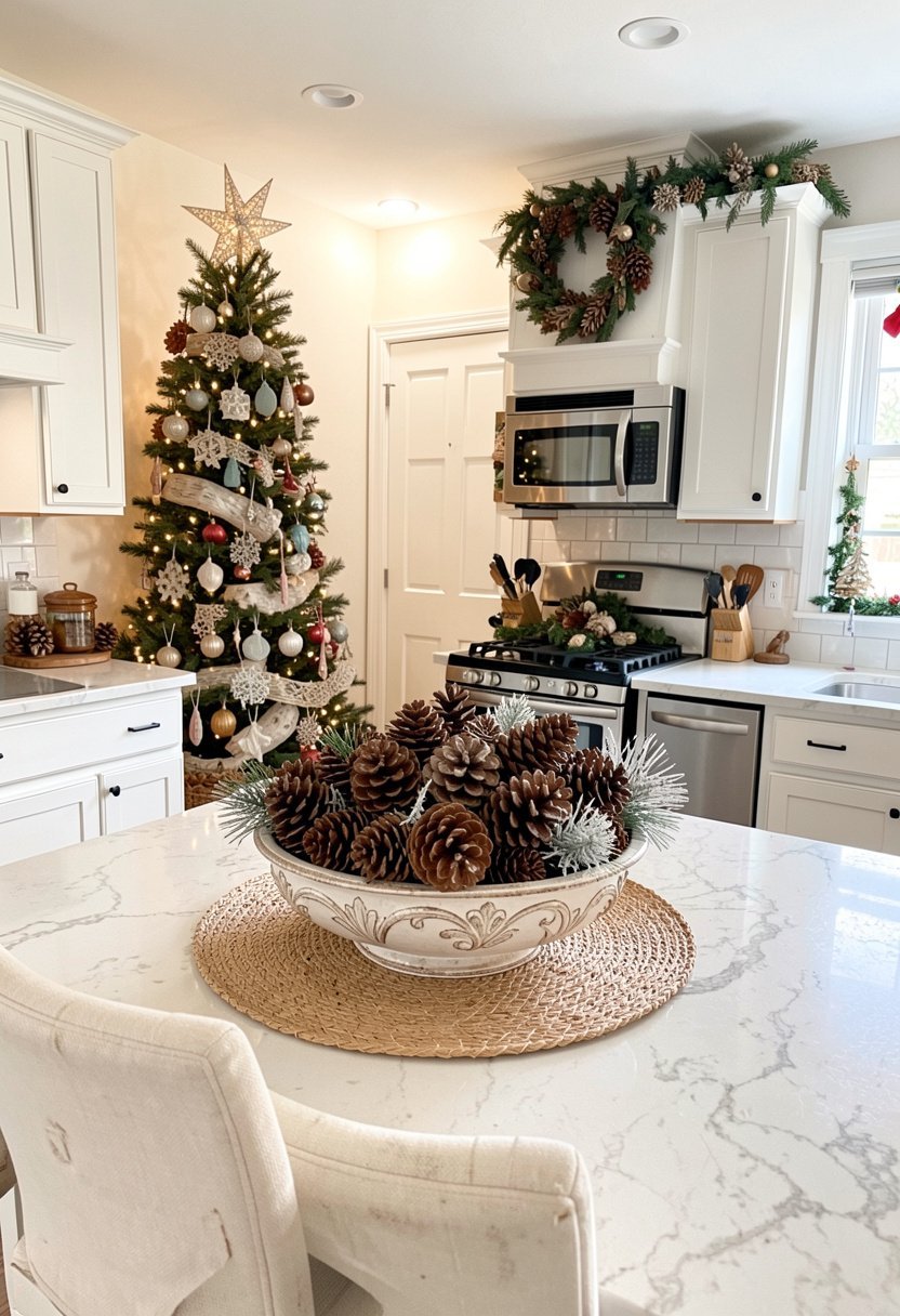 Use a Decorative Bowl for Pinecones