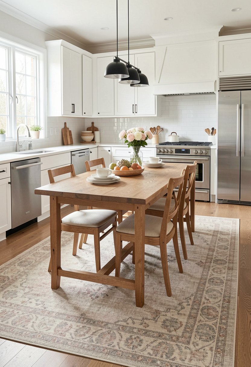 Use a Large Rug for the Whole Space