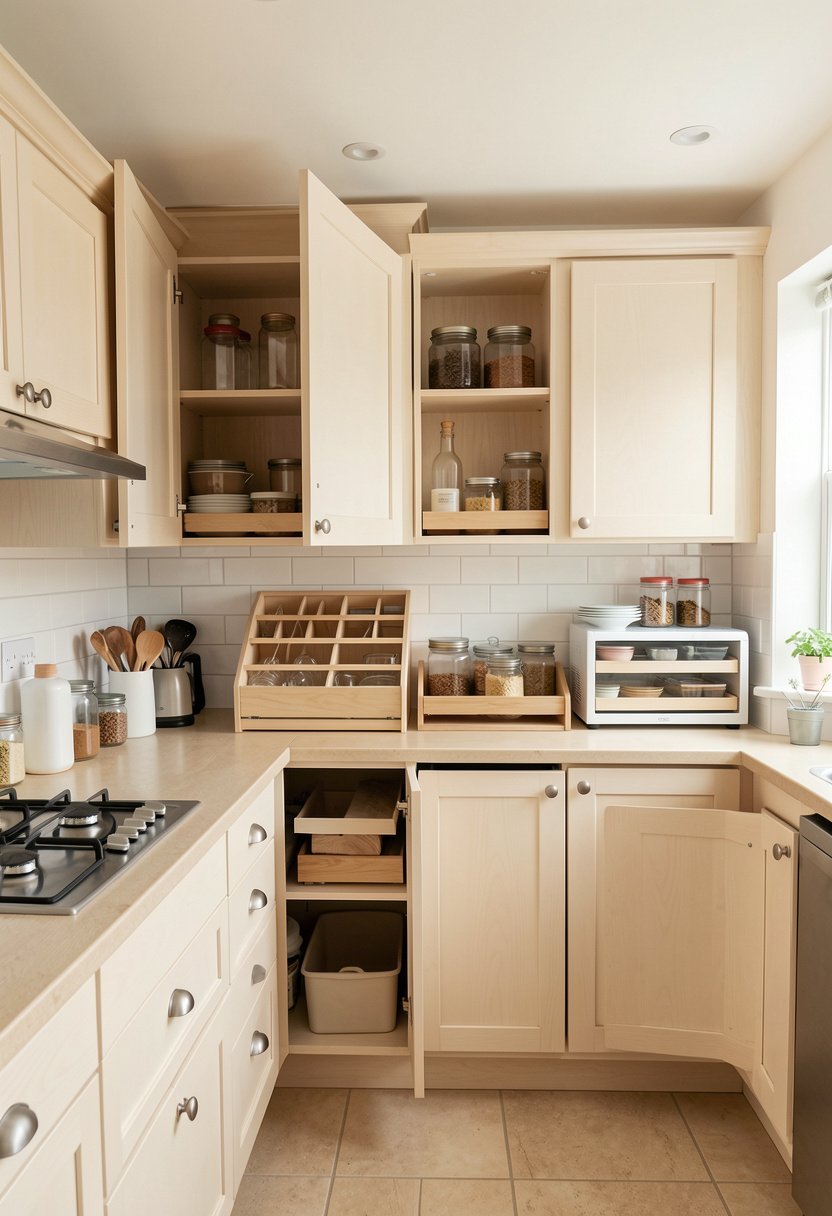 Use Cabinet Dividers for Trays