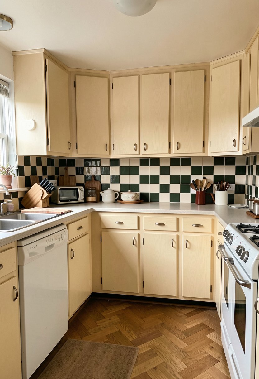 Use Checkerboard Backsplash Tiles