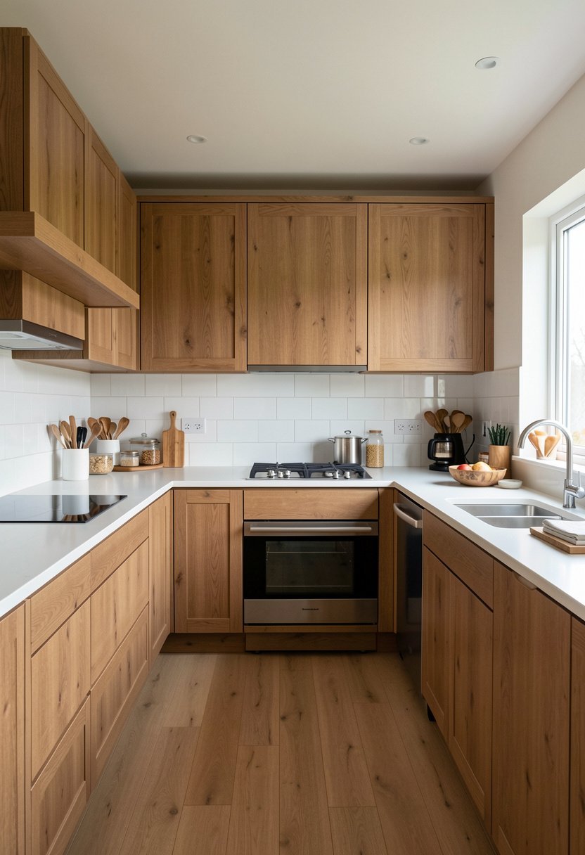 Use Floating Wood Cabinets