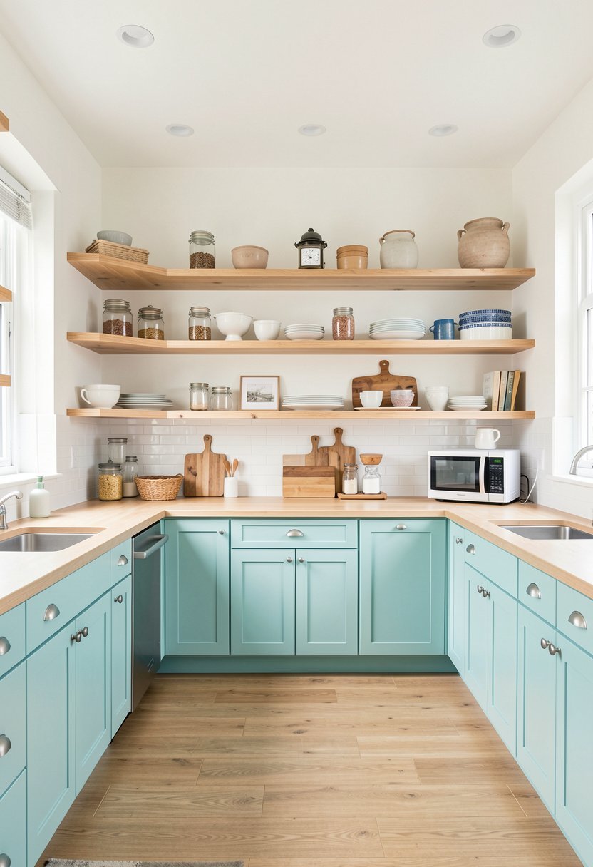 Use Open Shelving Above Units