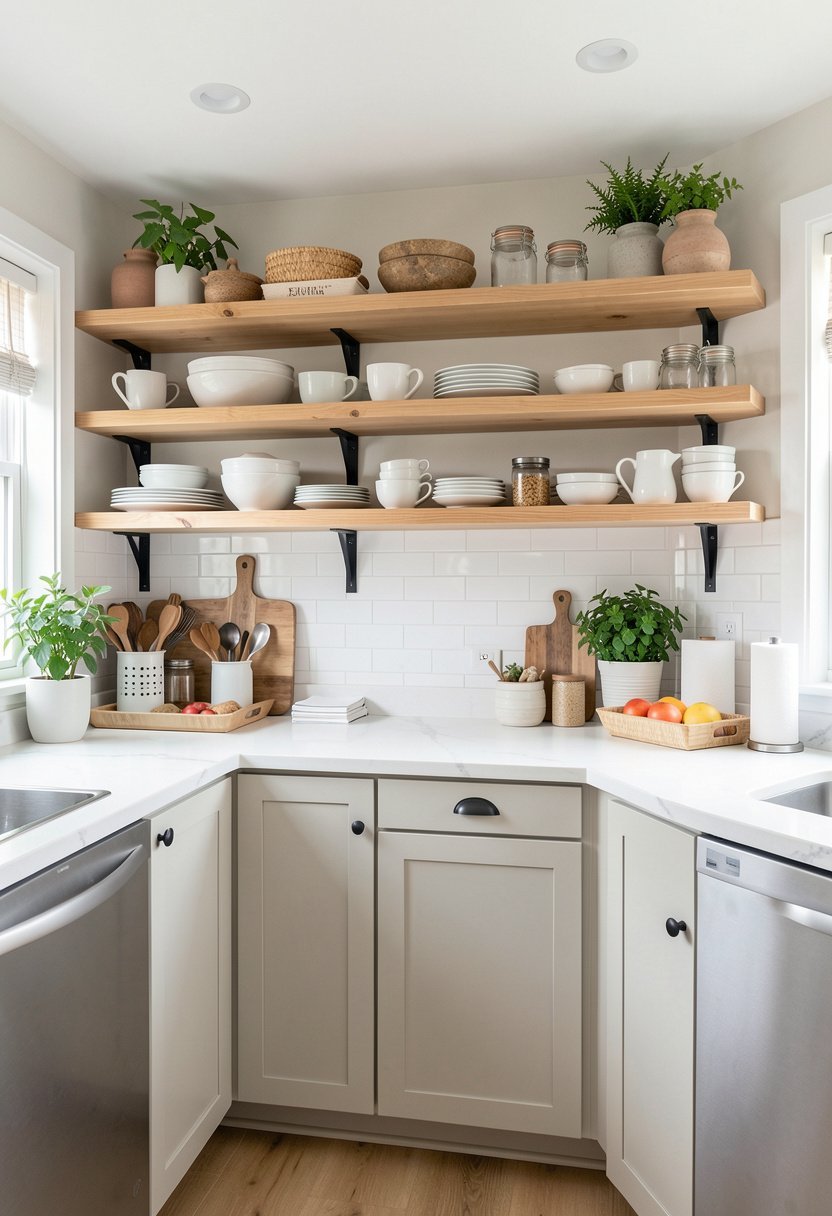 Use Open Shelving for Daily Dishes
