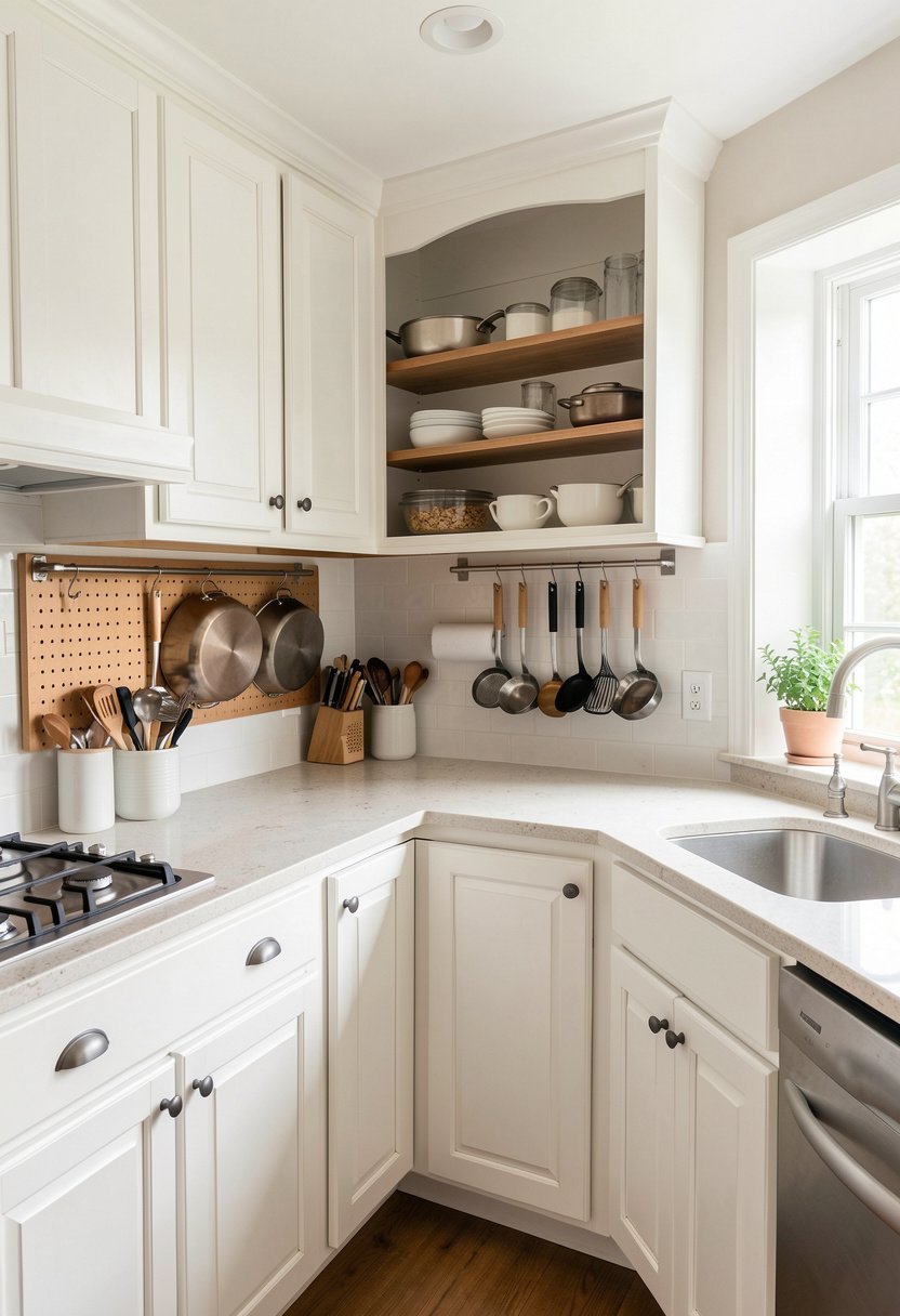 Use Pegboards for Hanging Cooking Utensils
