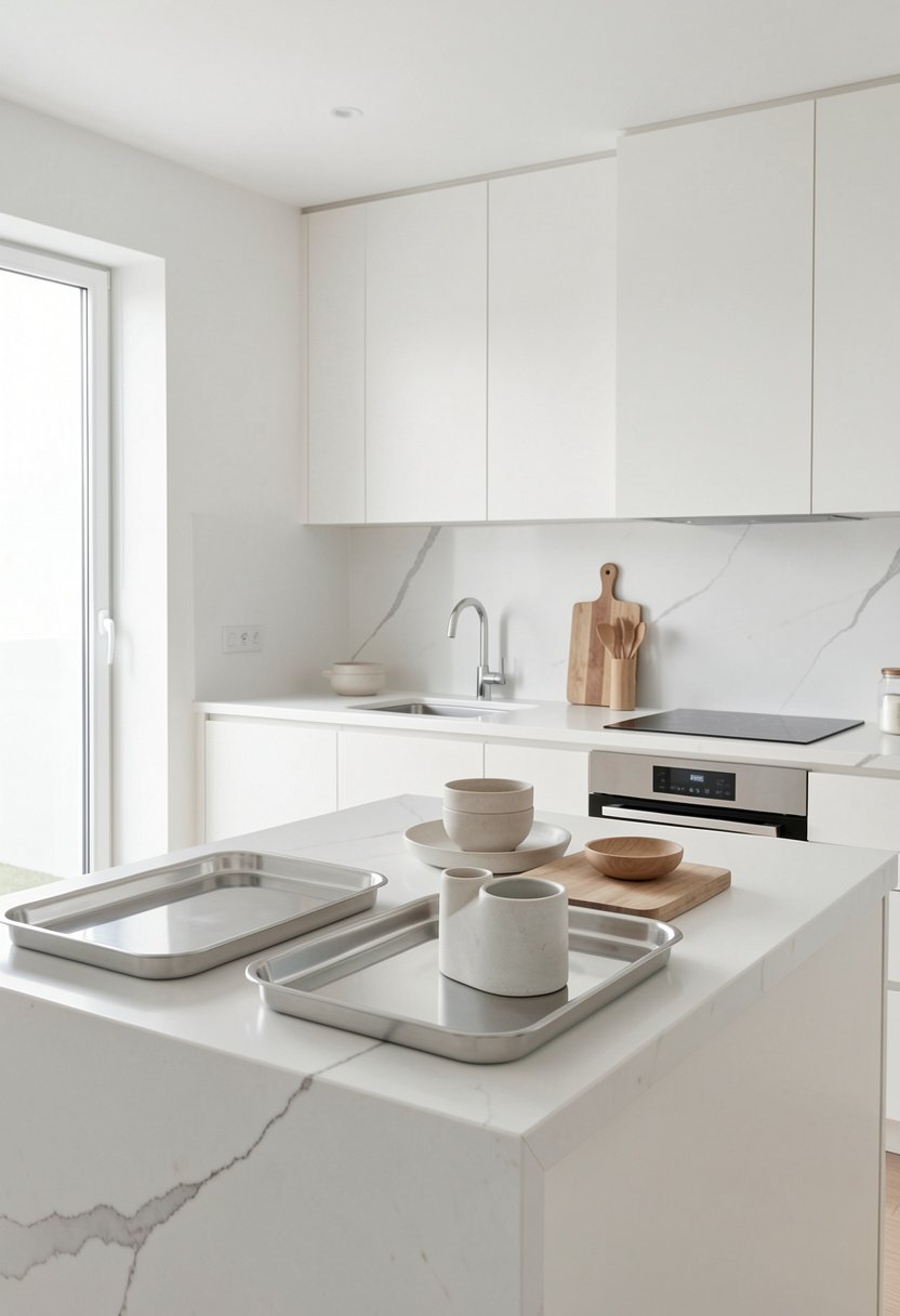 Use Sleek Metal Trays