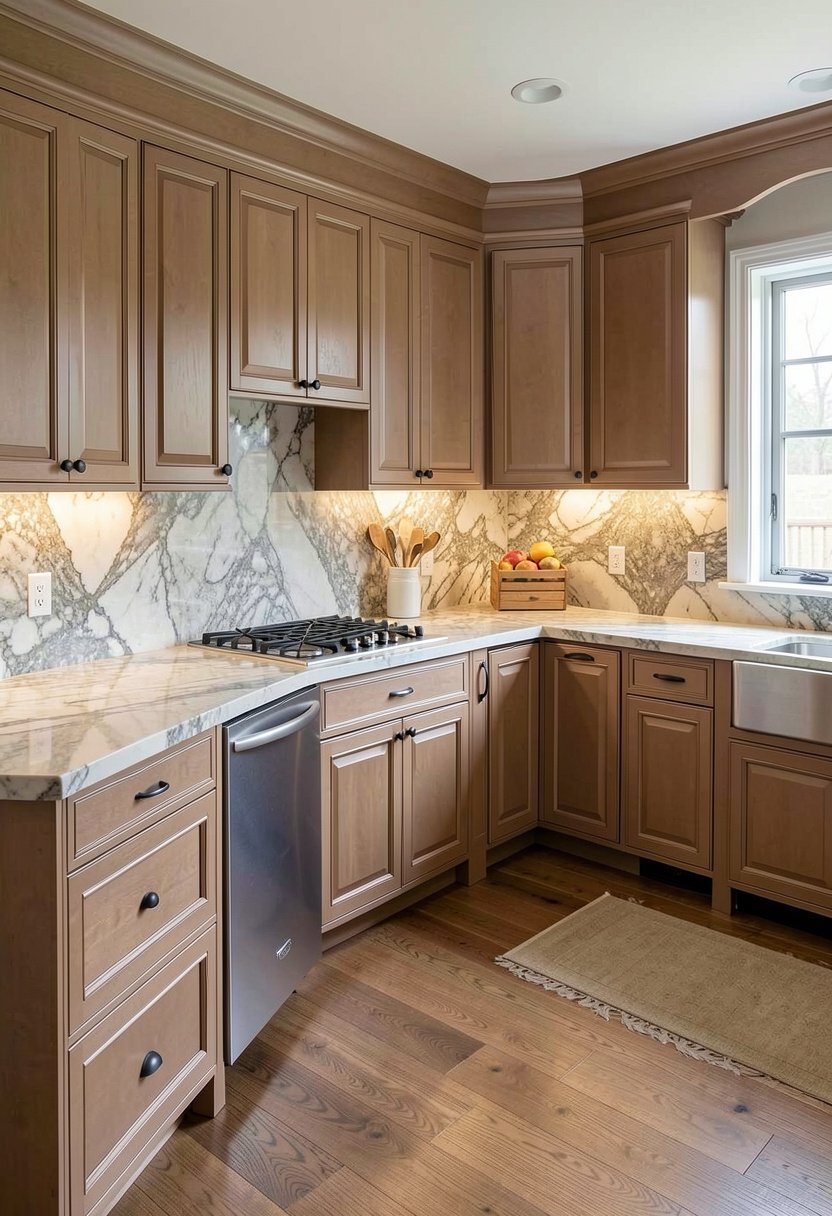 Use Solid Countertop Backsplashes
