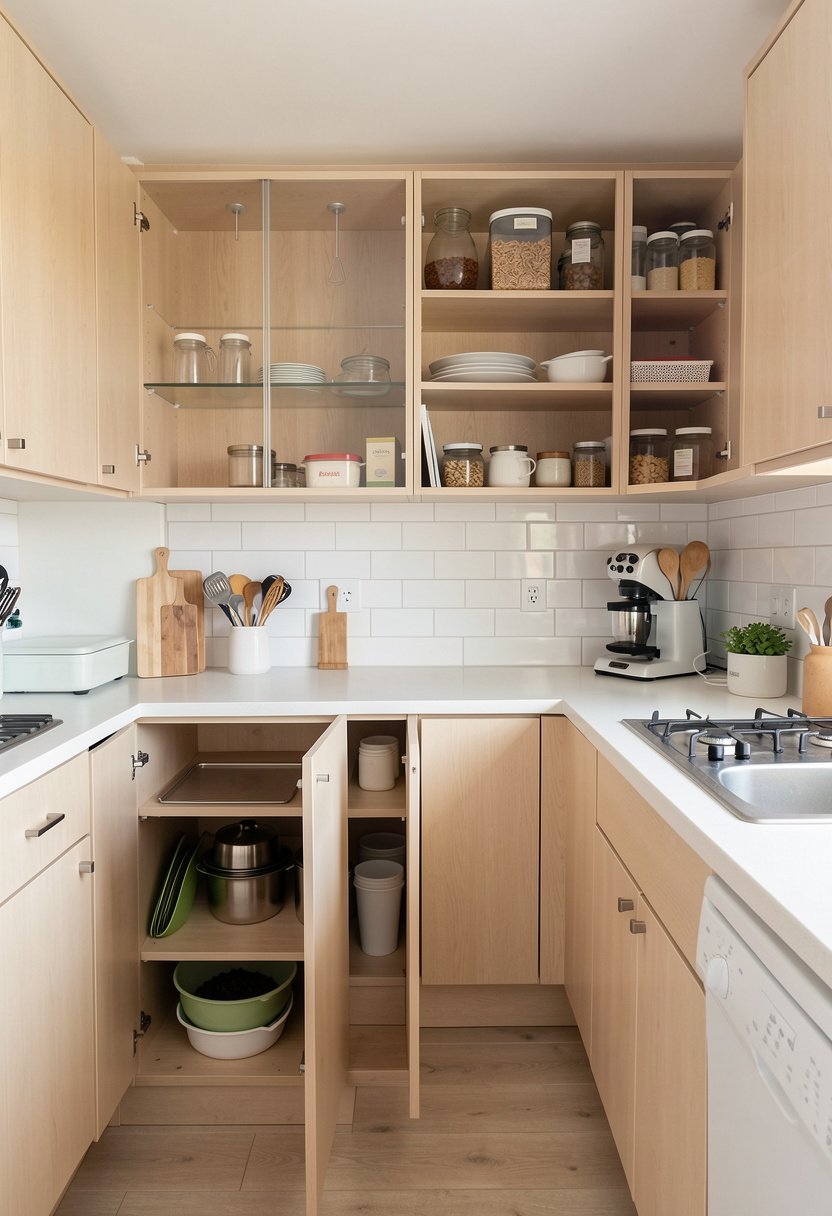 Use Tension Rods for Lids
