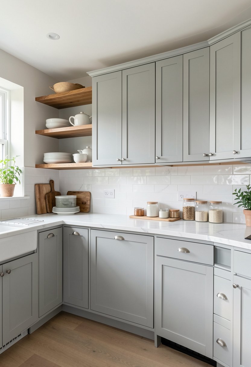 Use Warm Wood Open Shelving