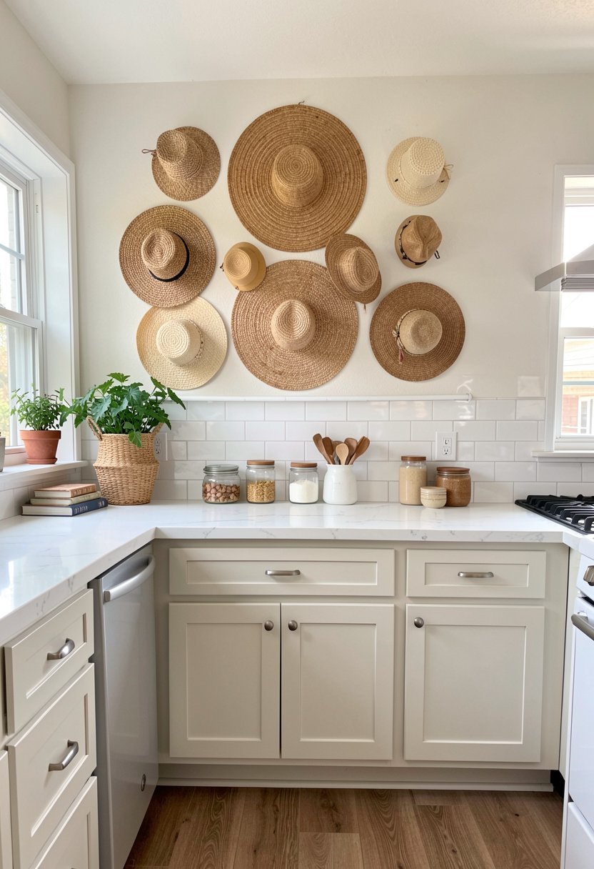 Use Woven Straw Hats As Art