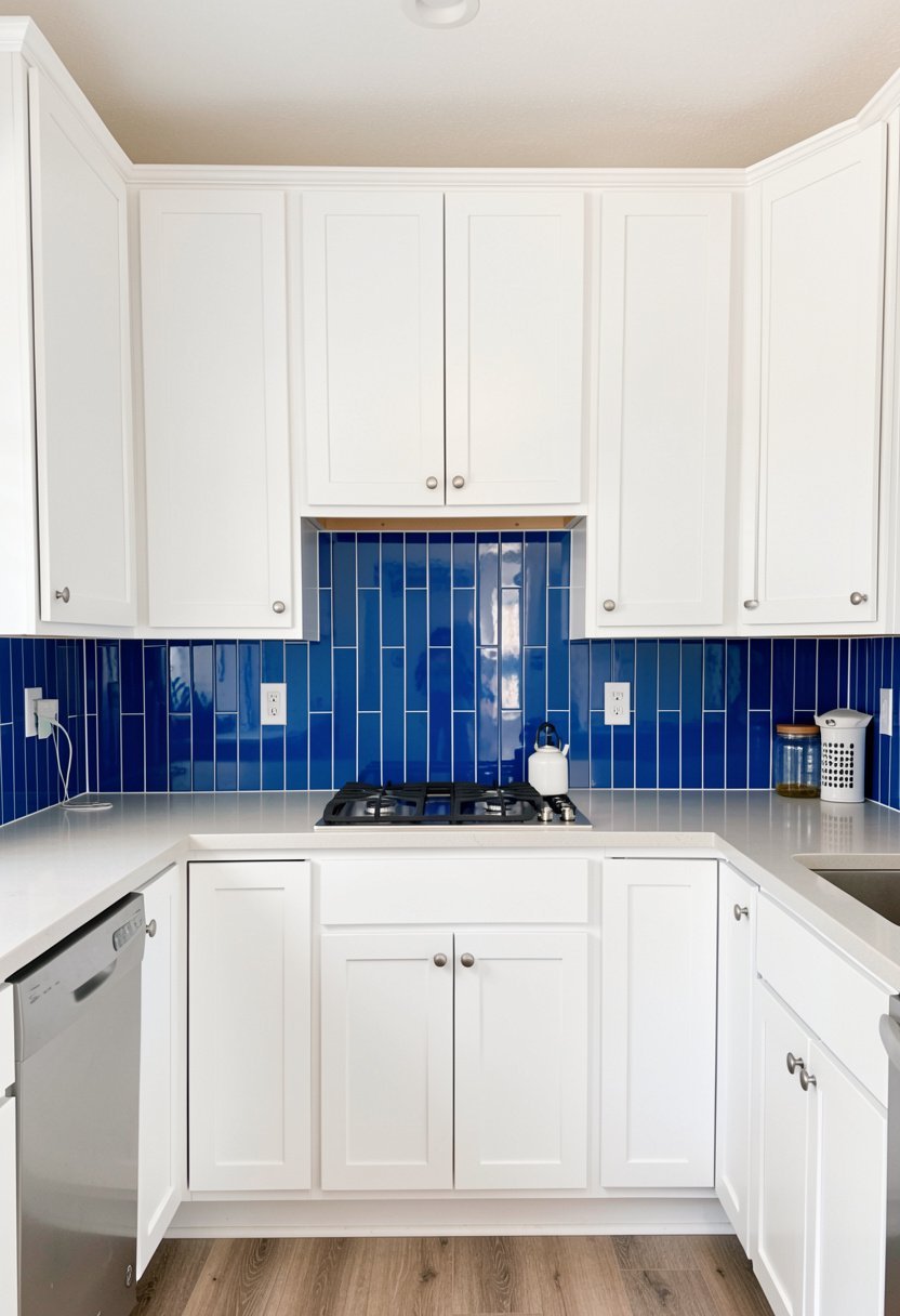 Vertical Blue Picket Tiles
