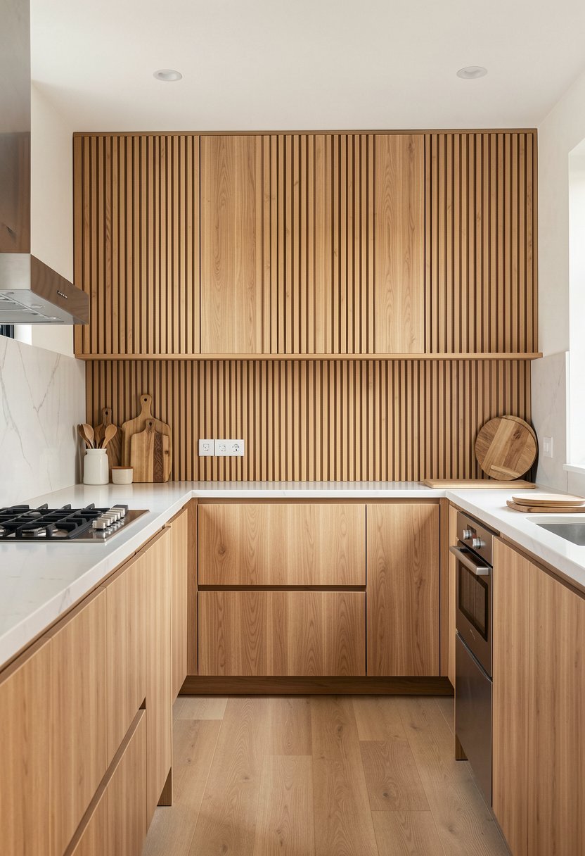 Vertical Wood Slats or Panels