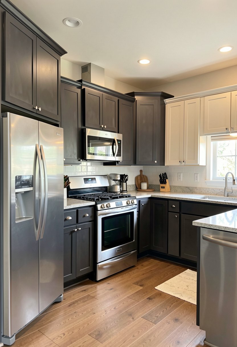 Warm Charcoal Cabinets