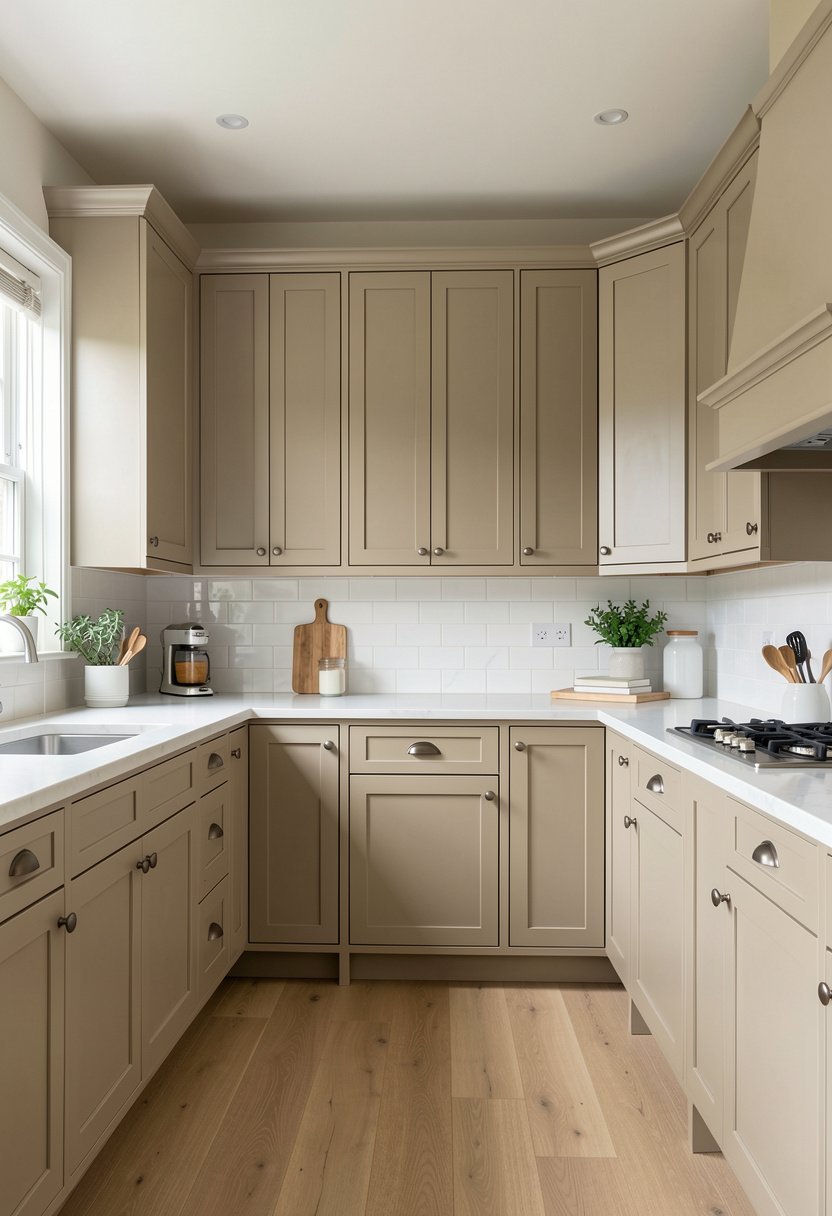 Warm Greige Cabinet Finishes