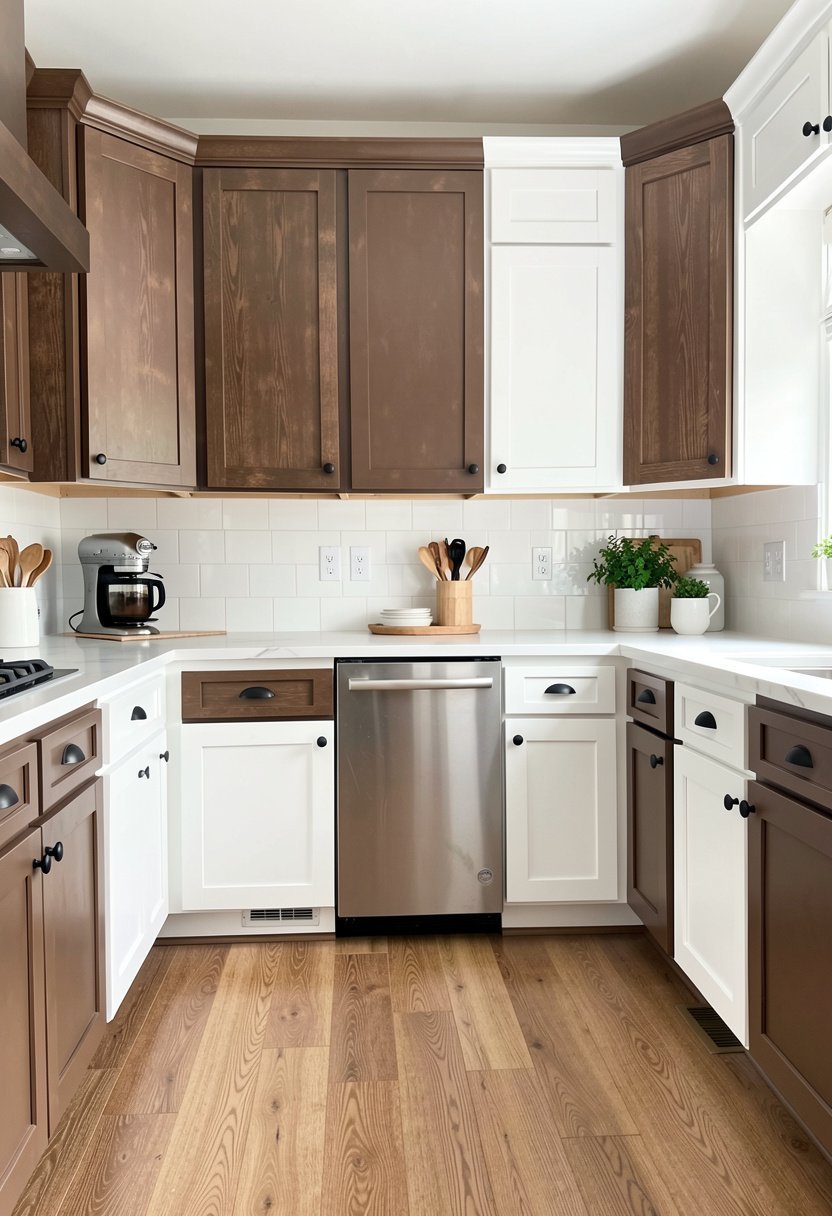 Weathered Brown and Bright White Shaker